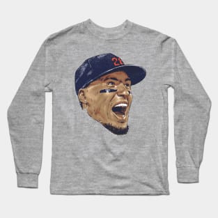 Javier Baez Detroit Portrait Long Sleeve T-Shirt